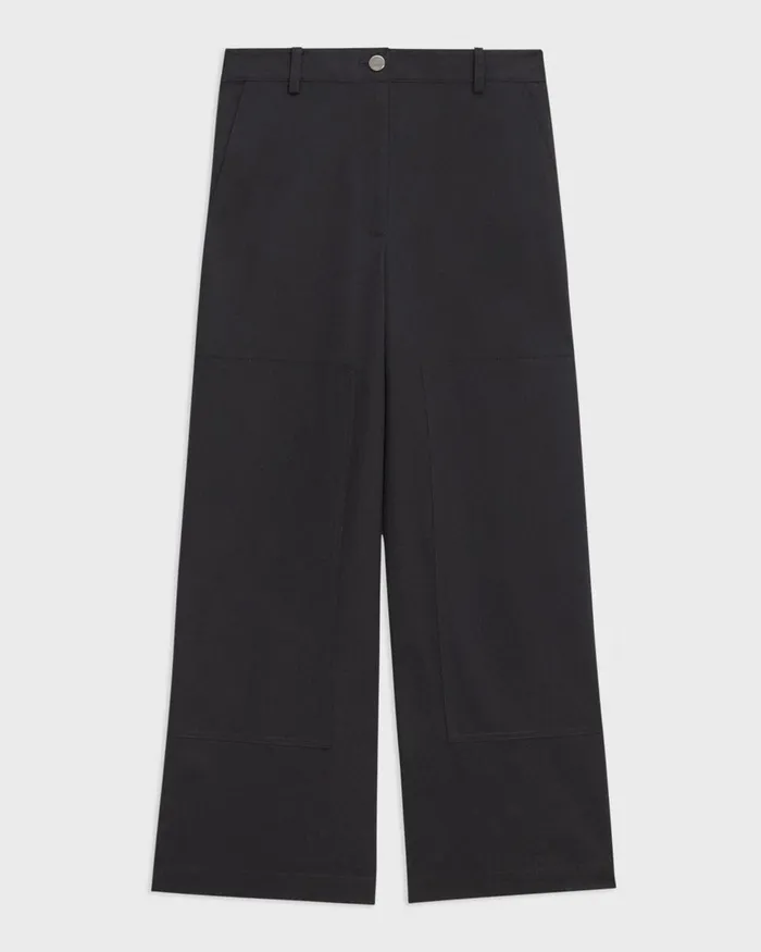 Women Pants Theory Utility Pant In Organic Cotton Nocturne Navy