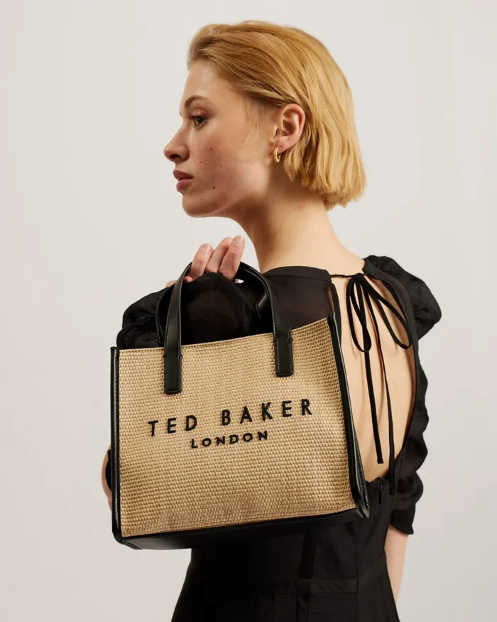 Women PAOLINA 8211 Raffia Texture Small Icon Bag Natural Ted Baker Icon Bags and Signature Bags Women PAOLINA 8211 Raffia Texture Small Icon Bag Natural Ted Baker Icon Bags and Signature Bags