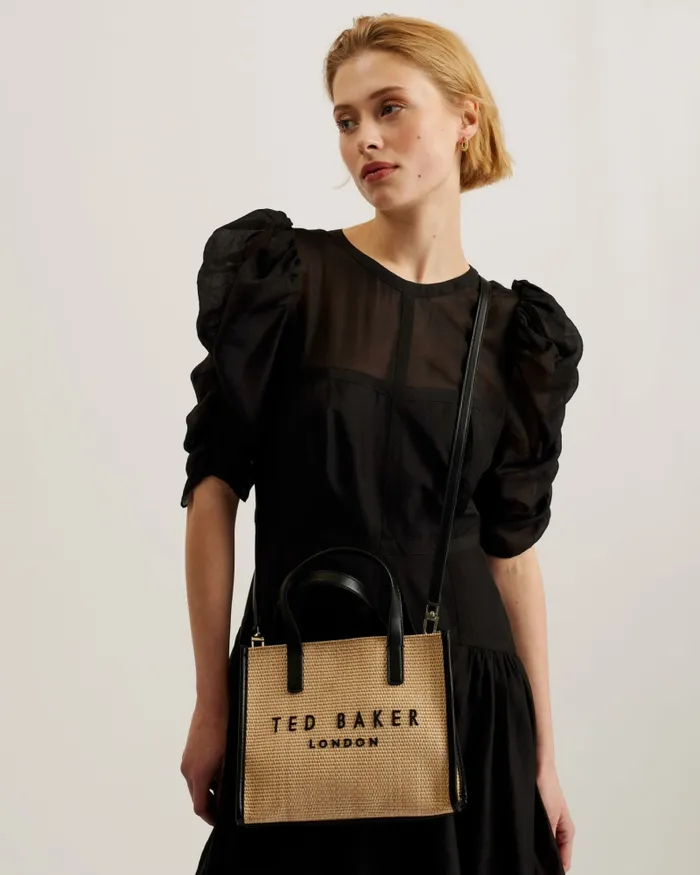 Women PAOLINA 8211 Raffia Texture Small Icon Bag Natural Ted Baker Icon Bags and Signature Bags Women PAOLINA 8211 Raffia Texture Small Icon Bag Natural Ted Baker Icon Bags and Signature Bags
