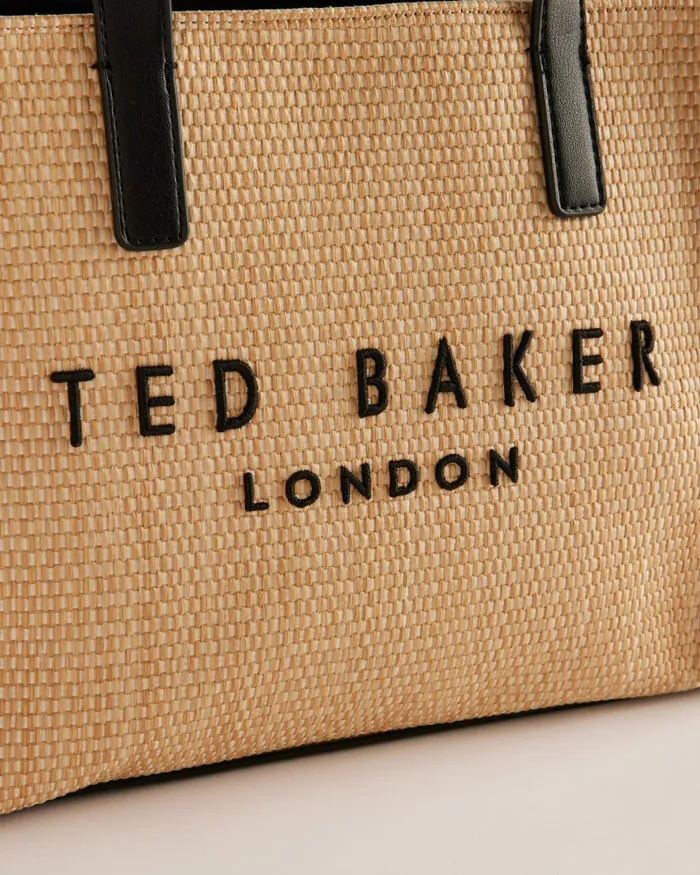 Women PAOLINA 8211 Raffia Texture Small Icon Bag Natural Ted Baker Icon Bags and Signature Bags Women PAOLINA 8211 Raffia Texture Small Icon Bag Natural Ted Baker Icon Bags and Signature Bags