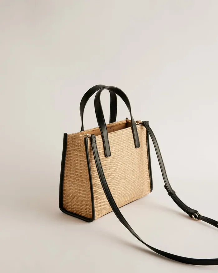Women PAOLINA 8211 Raffia Texture Small Icon Bag Natural Ted Baker Icon Bags and Signature Bags Women PAOLINA 8211 Raffia Texture Small Icon Bag Natural Ted Baker Icon Bags and Signature Bags