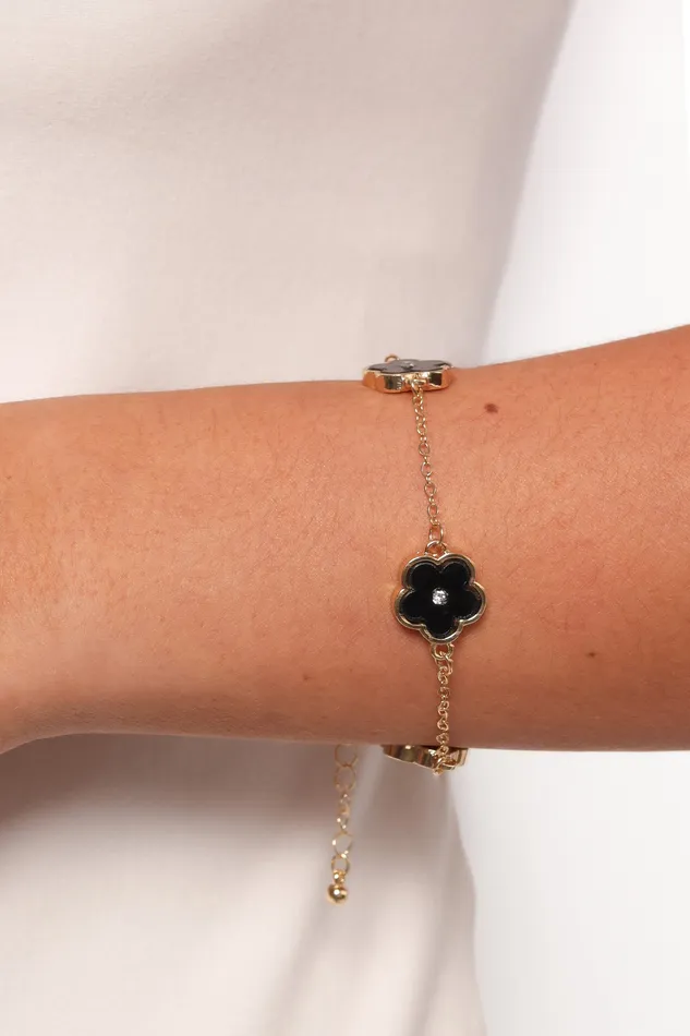 Women petalandpup Dorothea Flower NecklaceBracelet Set 8211 Gold Gold Bracelets