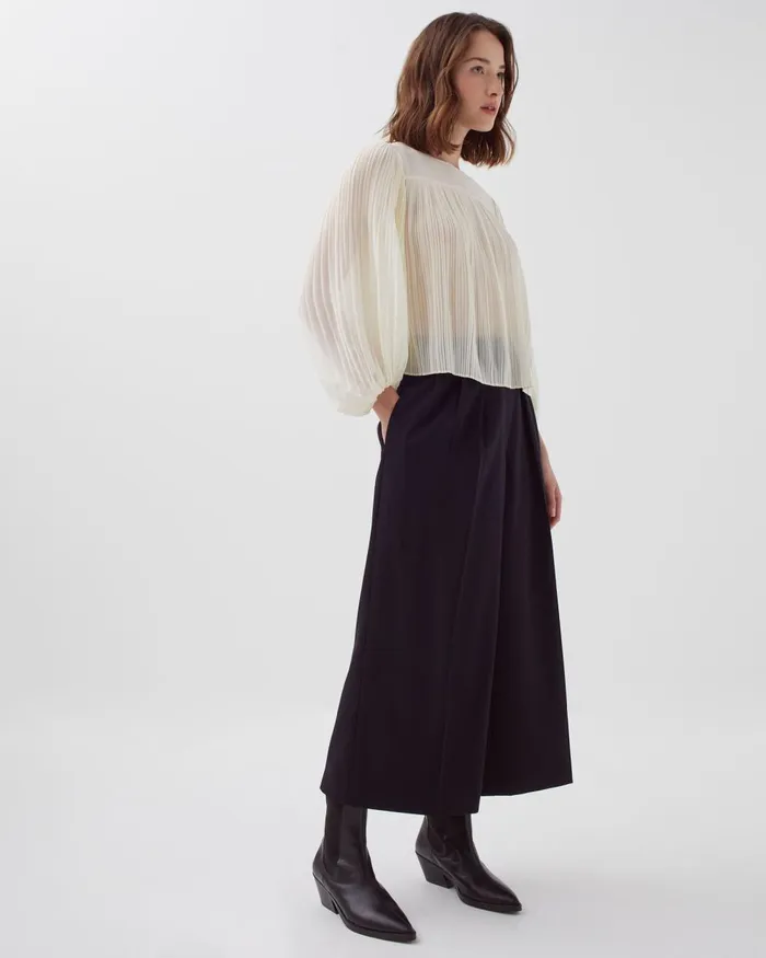 Women Pleated Blouse Papyrus Creme Comptoir Des Cotonniers Blouses and Shirts and Tops Women Pleated Blouse Papyrus Creme Comptoir Des Cotonniers Blouses and Shirts and Tops