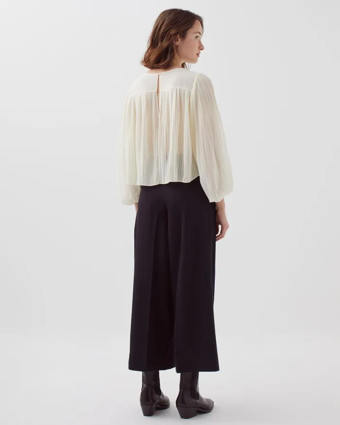 Women Pleated Blouse Papyrus Creme Comptoir Des Cotonniers Blouses and Shirts and Tops Women Pleated Blouse Papyrus Creme Comptoir Des Cotonniers Blouses and Shirts and Tops