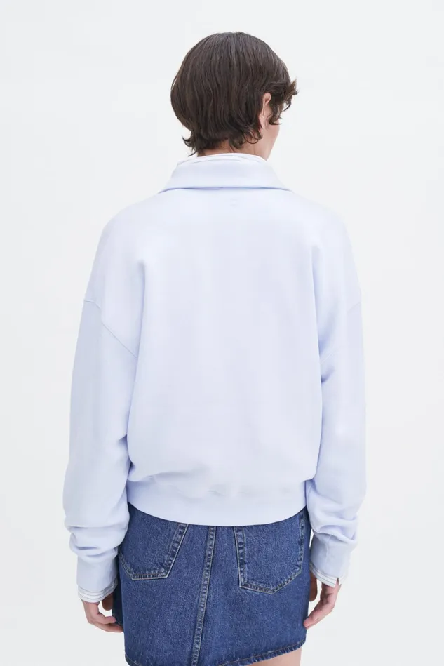 Women Polo Sweatshirt Mist Blue Filippa K Tops