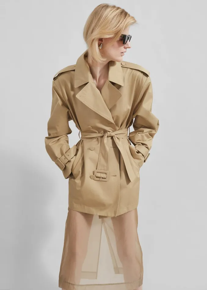 Women Raleigh Trench Coat 8211 Beige The Frankie Shop Outerwear