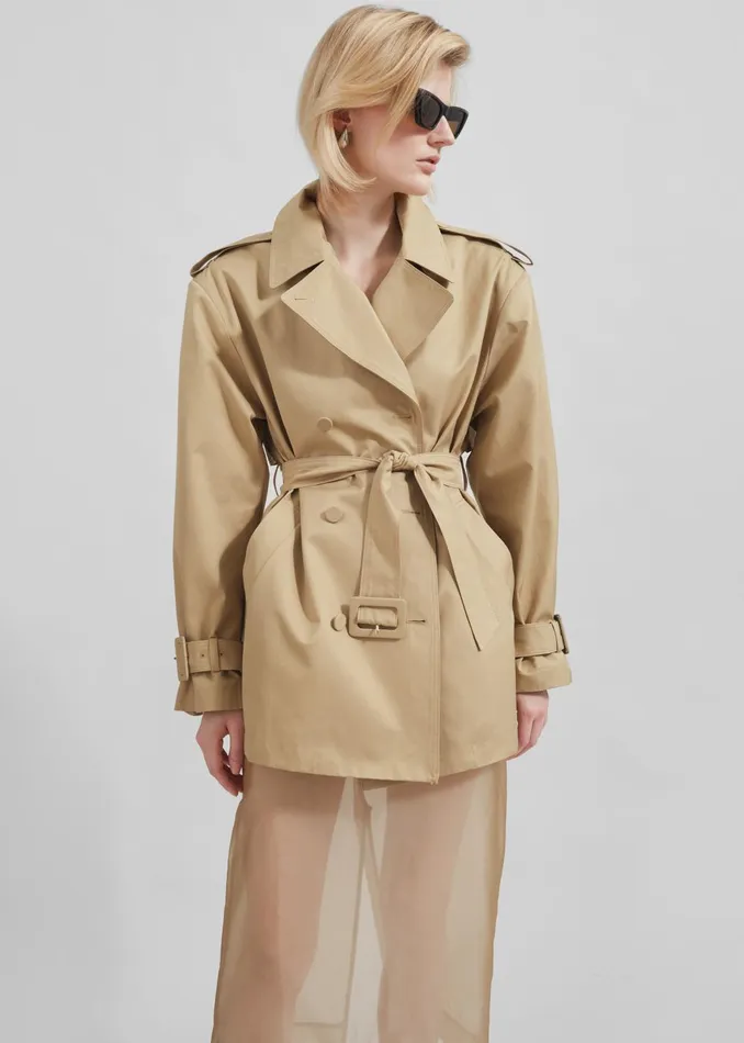 Women Raleigh Trench Coat 8211 Beige The Frankie Shop Outerwear