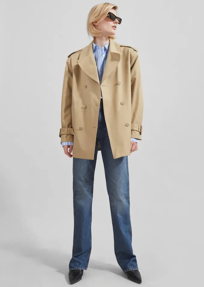 Women Raleigh Trench Coat 8211 Beige The Frankie Shop Outerwear