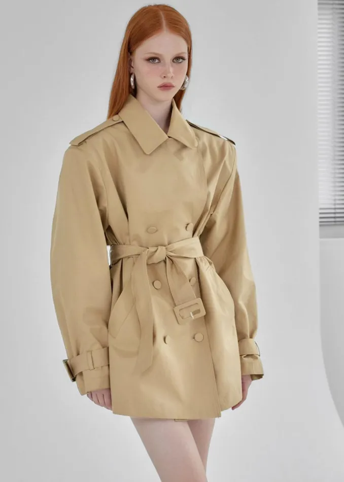 Women Raleigh Trench Coat 8211 Beige The Frankie Shop Outerwear