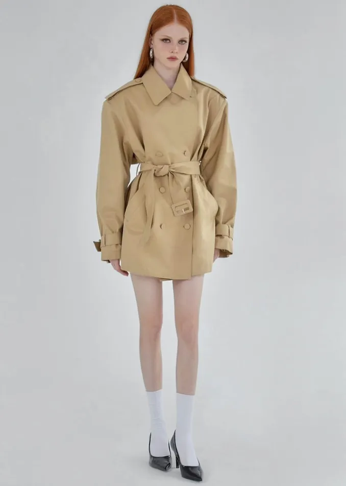Women Raleigh Trench Coat 8211 Beige The Frankie Shop Outerwear