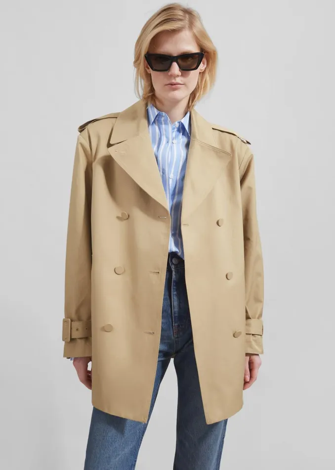 Women Raleigh Trench Coat 8211 Beige The Frankie Shop Outerwear
