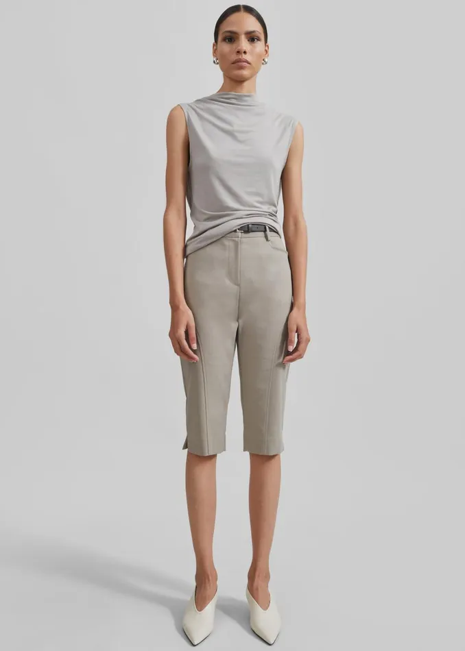 Women Romane Bermuda Shorts 8211 Beige The Frankie Shop Bottoms