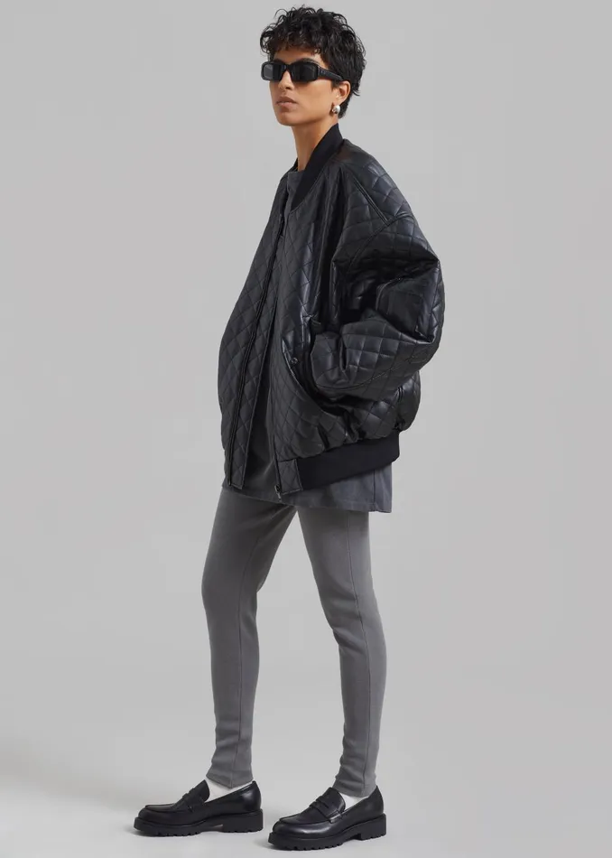 Women Rosalia Quilted Jacket 8211 Black The Frankie Shop Outerwear
