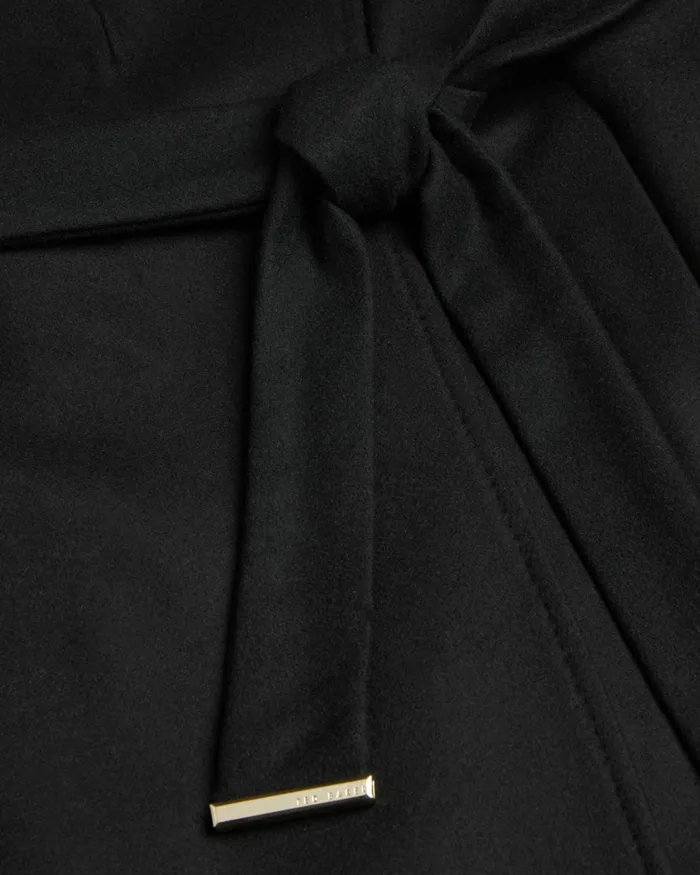 Women ROSELL 8211 Longline Wool Wrap Coat Black Ted Baker Coats and Jackets Women ROSELL 8211 Longline Wool Wrap Coat Black Ted Baker Coats and Jackets