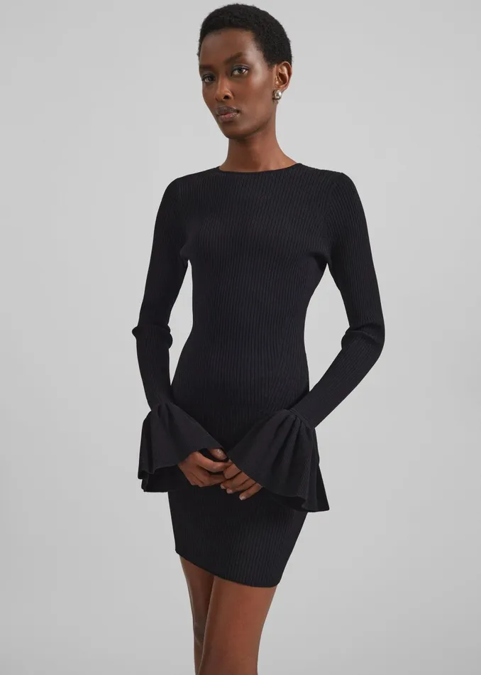 Women Rotate Knit Mini Cutout Dress 8211 Black The Frankie Shop Dresses