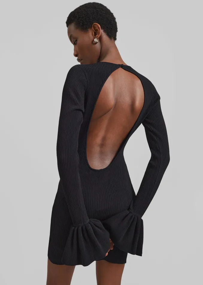 Women Rotate Knit Mini Cutout Dress 8211 Black The Frankie Shop Dresses