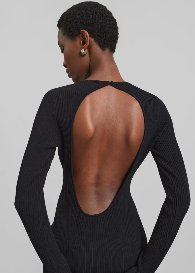 Women Rotate Knit Mini Cutout Dress 8211 Black The Frankie Shop Dresses