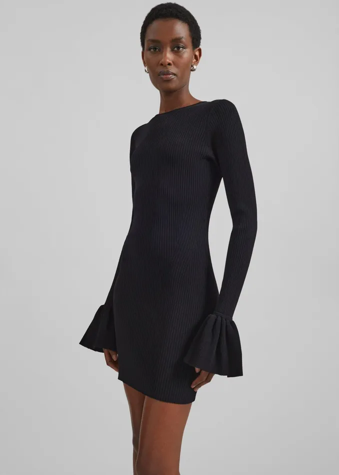 Women Rotate Knit Mini Cutout Dress 8211 Black The Frankie Shop Dresses