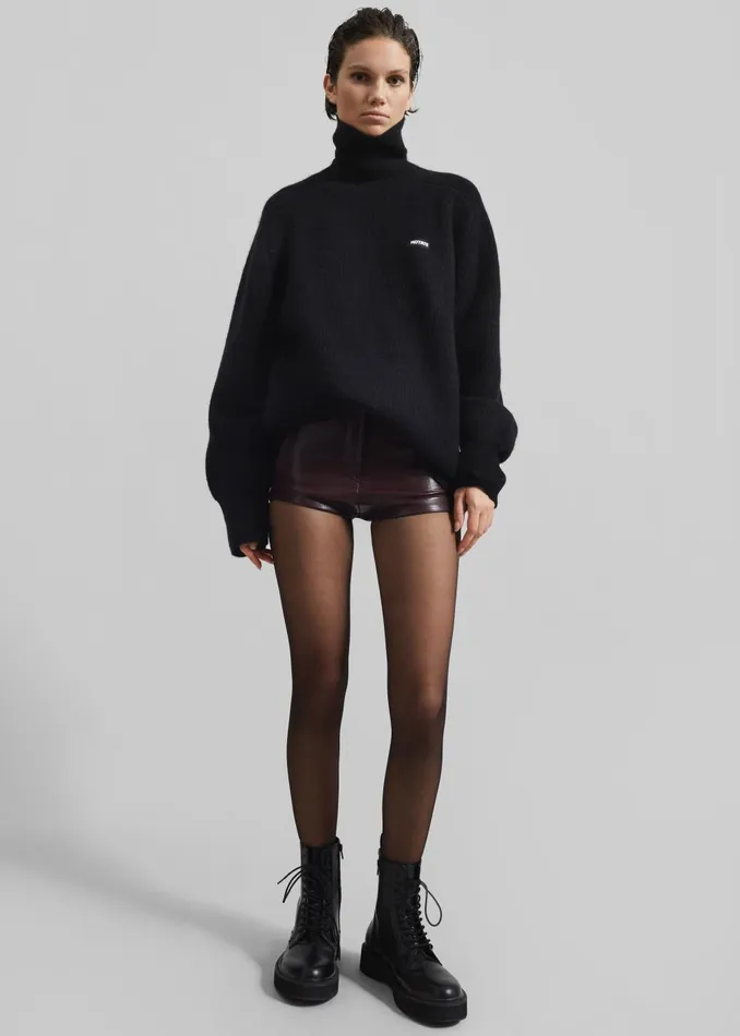Women Rotate Turtleneck Sweater 8211 Black The Frankie Shop Knitwear
