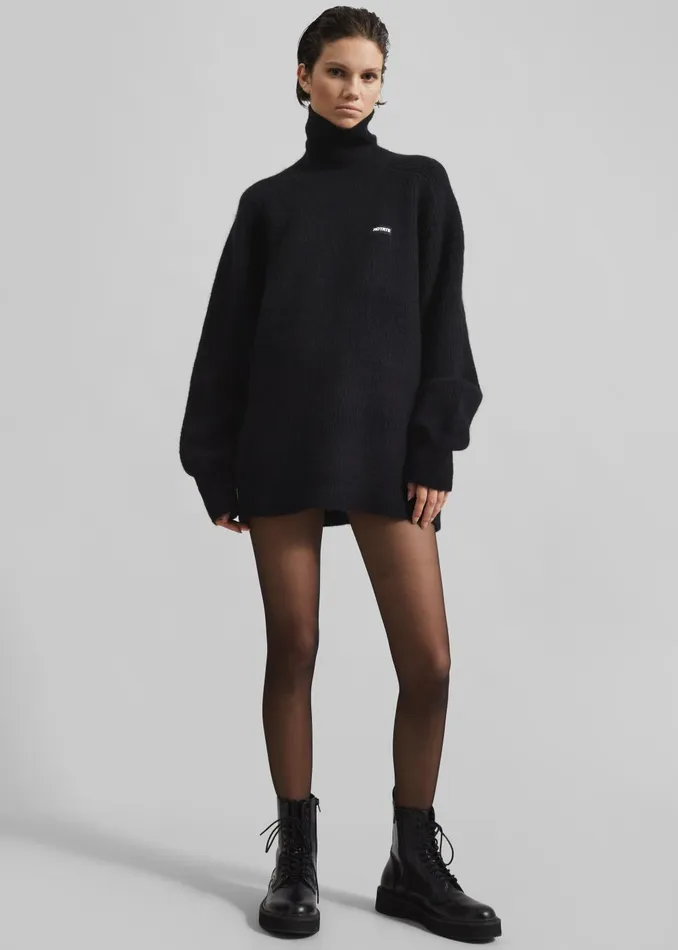 Women Rotate Turtleneck Sweater 8211 Black The Frankie Shop Knitwear