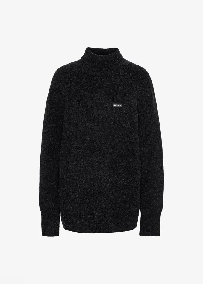 Women Rotate Turtleneck Sweater 8211 Black The Frankie Shop Knitwear