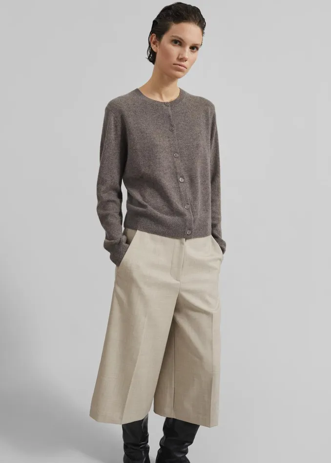 Women Samse Samse Saboston Cardigan 8211 Grey Blue Melange The Frankie Shop Knitwear