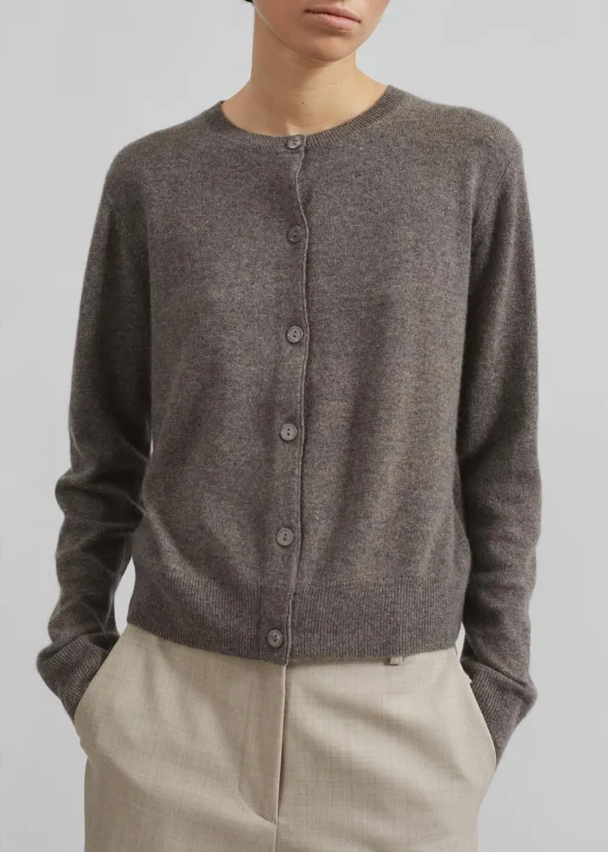 Women Samse Samse Saboston Cardigan 8211 Grey Blue Melange The Frankie Shop Knitwear