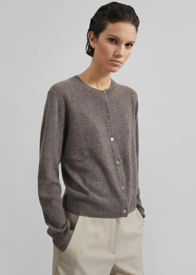 Women Samse Samse Saboston Cardigan 8211 Grey Blue Melange The Frankie Shop Knitwear