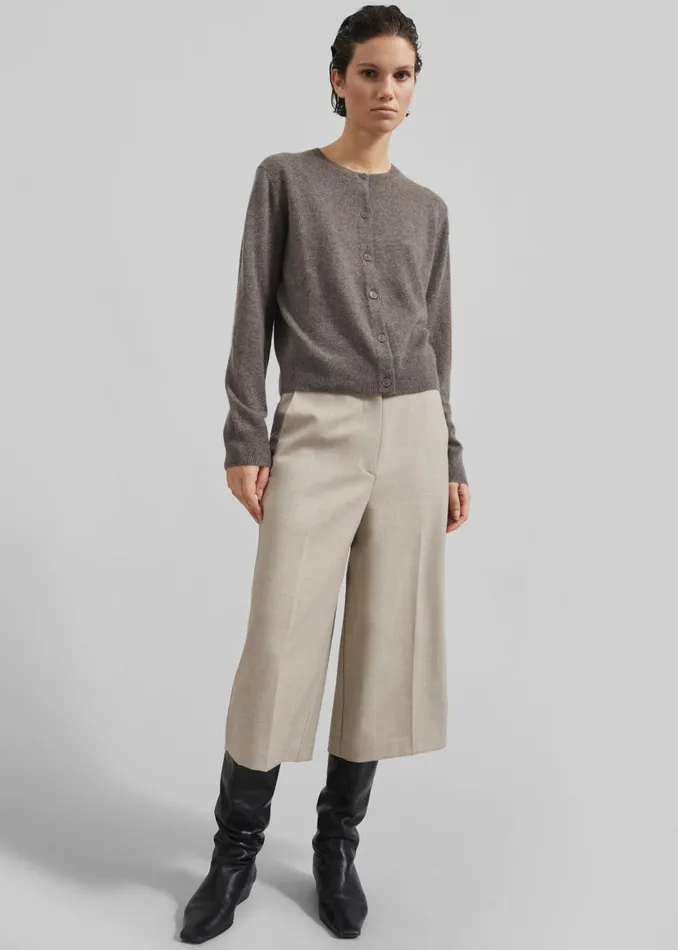 Women Samse Samse Saboston Cardigan 8211 Grey Blue Melange The Frankie Shop Knitwear