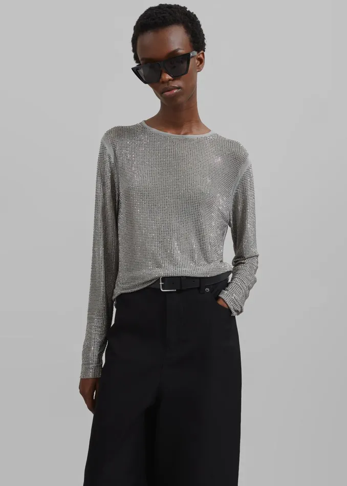 Women Samse Samse Samagda Top 8211 Light Grey The Frankie Shop Tops