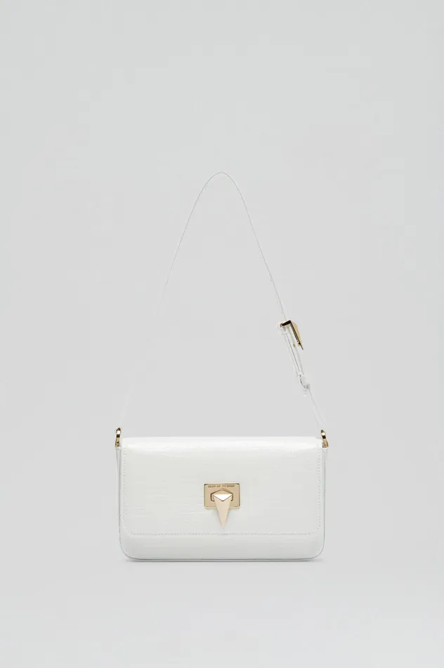 Women Scanlan Theodore EMBOSSED SLIM BAG WHITE Bags
