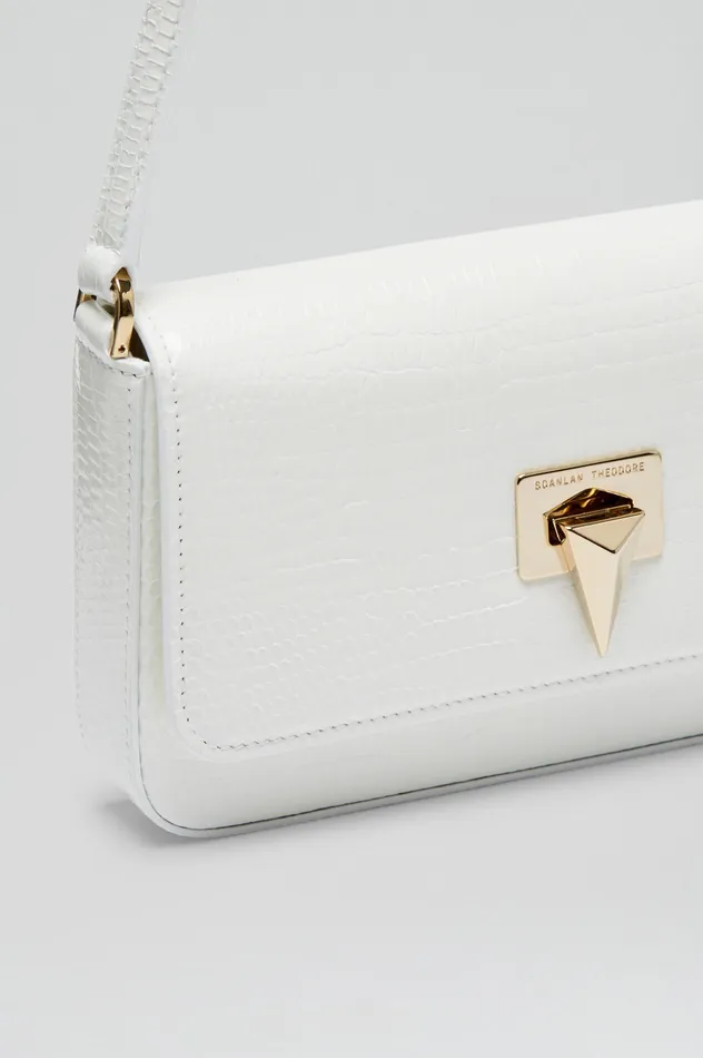 Women Scanlan Theodore EMBOSSED SLIM BAG WHITE Bags