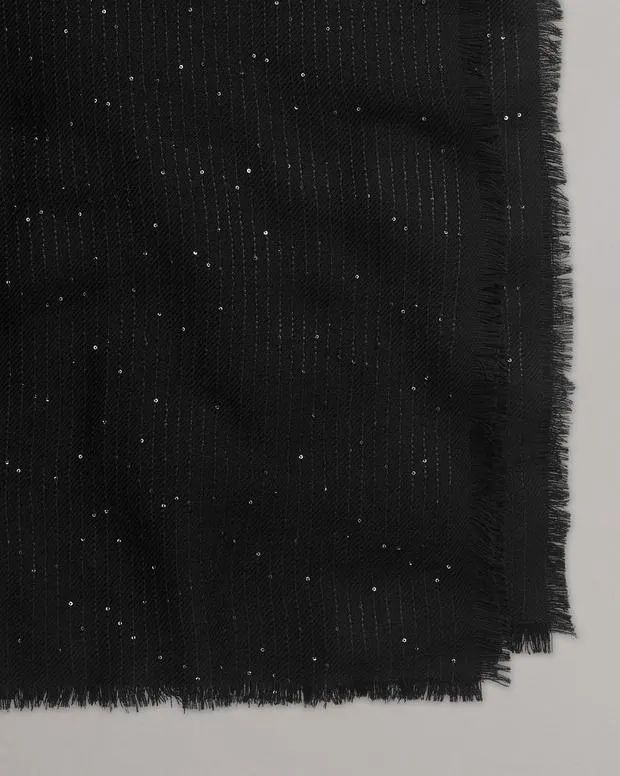 Women Scarves and Ponchos Rag and Bone Stella Striped Scarf Black