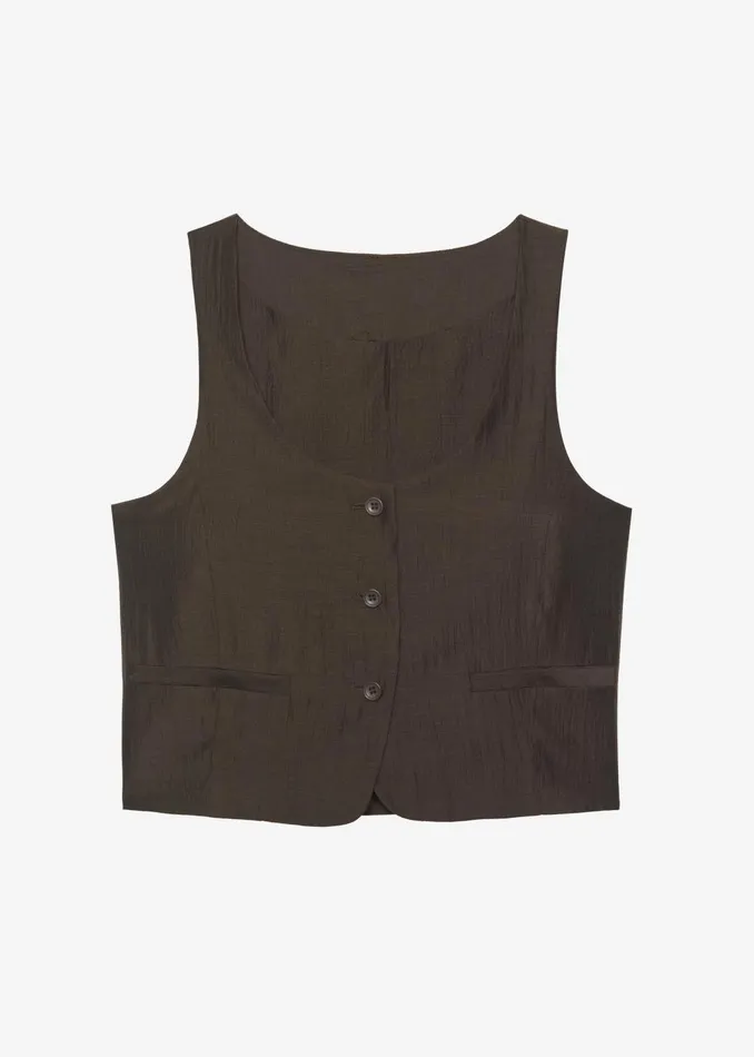 Women Selene Vest 8211 Chocolate The Frankie Shop Outerwear