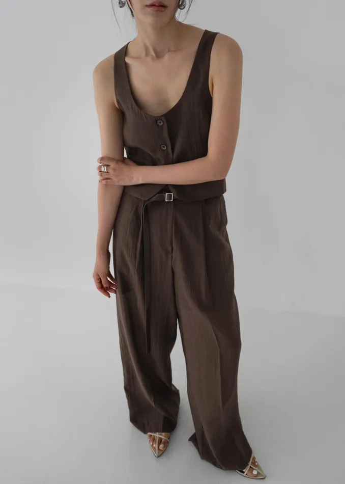 Women Selene Vest 8211 Chocolate The Frankie Shop Outerwear