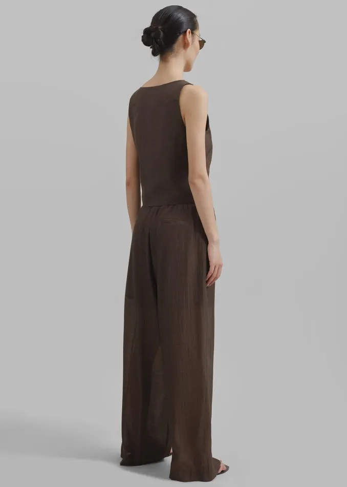 Women Selene Vest 8211 Chocolate The Frankie Shop Outerwear