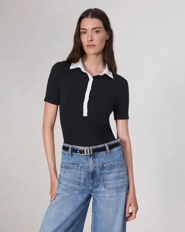 Women Shirts and Tops Rag and Bone The Knit Button Top Black