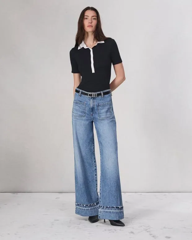 Women Shirts and Tops Rag and Bone The Knit Button Top Black