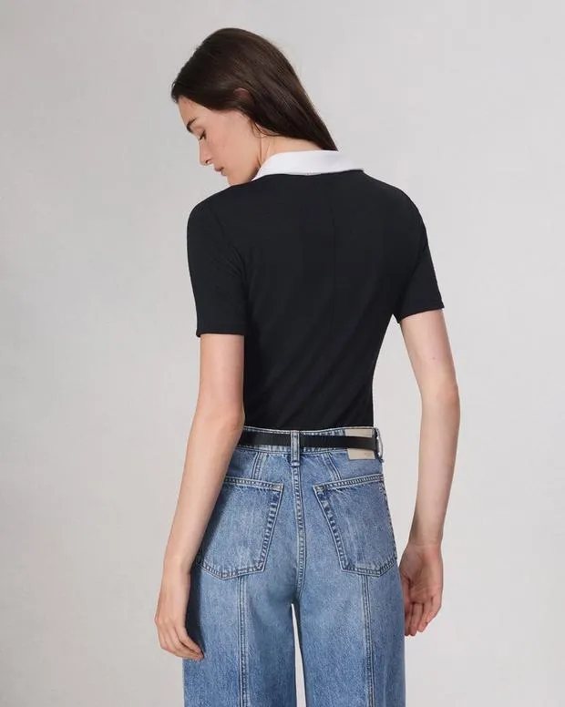 Women Shirts and Tops Rag and Bone The Knit Button Top Black