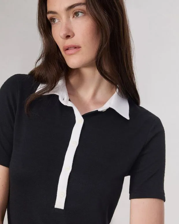 Women Shirts and Tops Rag and Bone The Knit Button Top Black