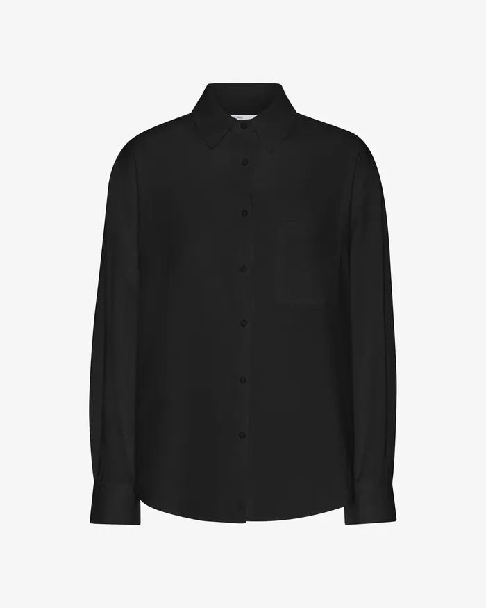 Women Shirts Colorfulstandard Organic Oversized Shirt 8211 Deep Black