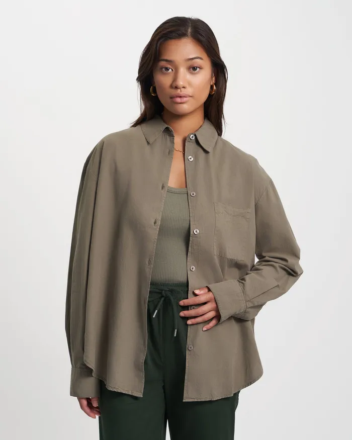 Women Shirts Colorfulstandard Organic Oversized Shirt 8211 Deep Black