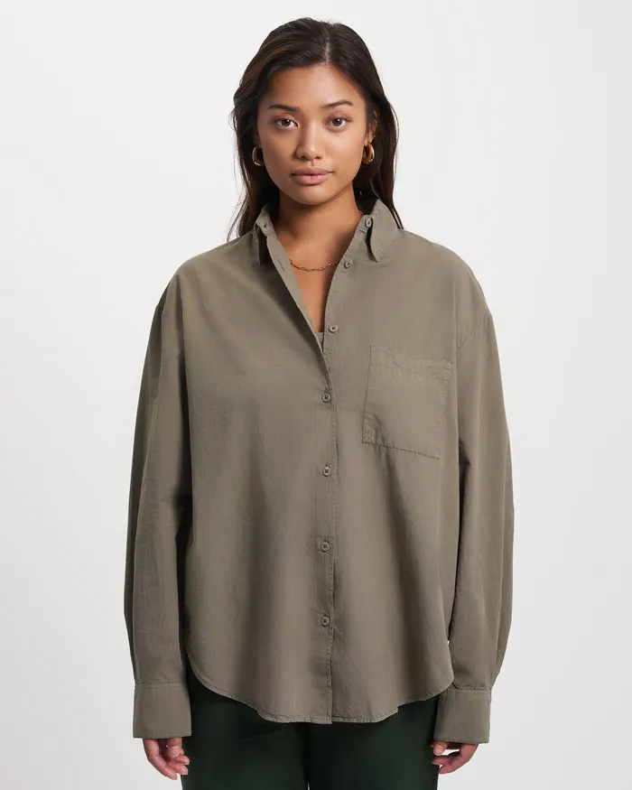 Women Shirts Colorfulstandard Organic Oversized Shirt 8211 Deep Black