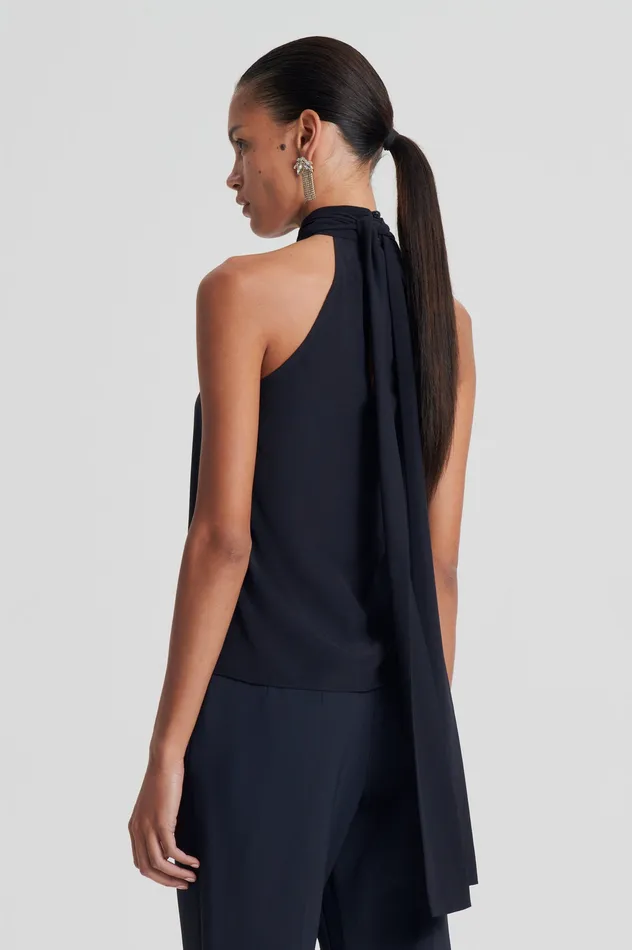 Women Shirts Scanlan Theodore SILK TIE NECK CAMI NAVY Women Shirts Scanlan Theodore SILK TIE NECK CAMI NAVY
