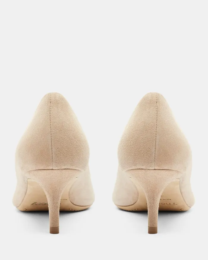 Women Shoes Theory City 55 Pump In Suede Beige Clay
