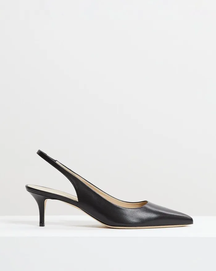 Women Shoes Theory City Slingback In Leather Black