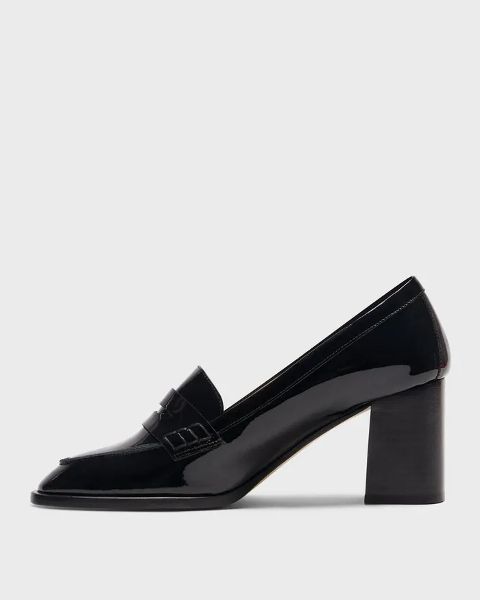 Women Shoes Theory Loafer Pump In Patent Leather Black