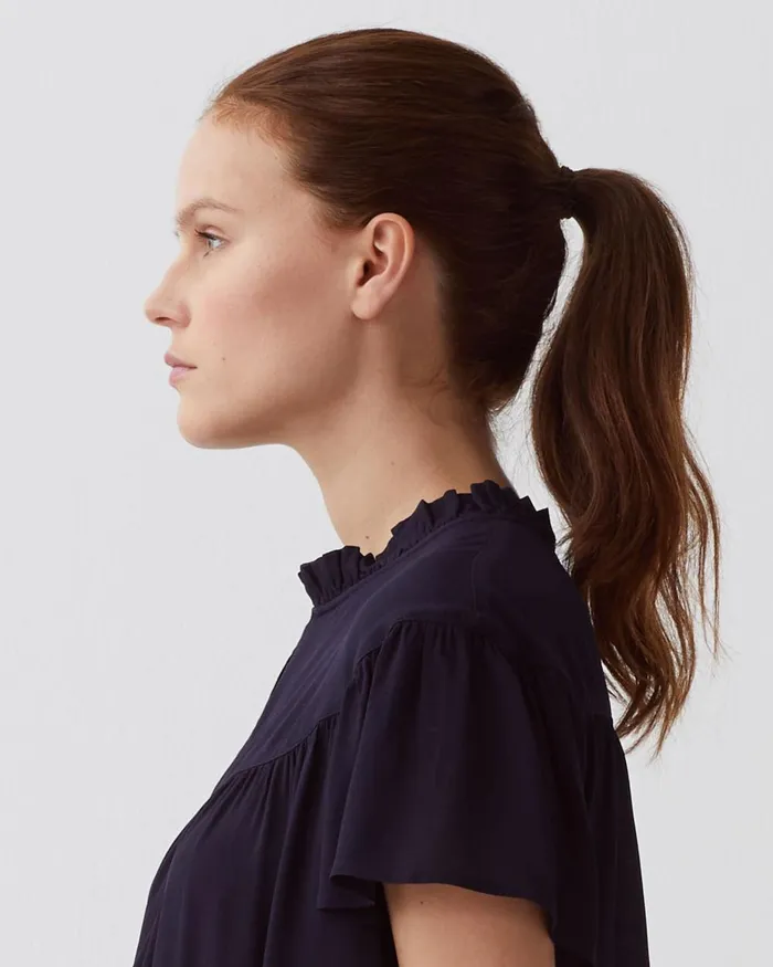 Women ShortSleeve Fluid Blouse Night Sky Comptoir Des Cotonniers Blouses and Shirts and Tops Women ShortSleeve Fluid Blouse Night Sky Comptoir Des Cotonniers Blouses and Shirts and Tops