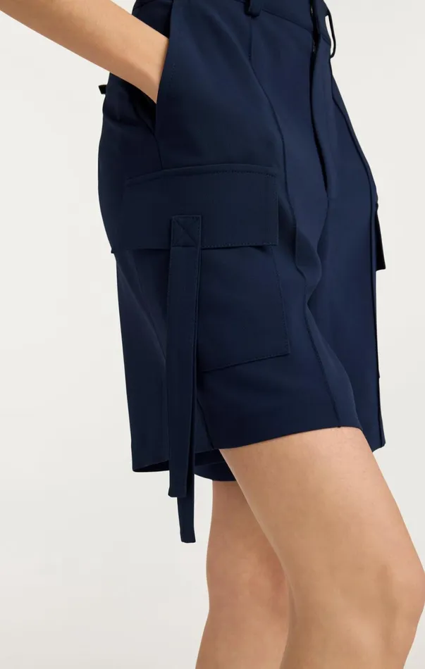 Women Shorts Cinq Sept Crepe Odilia Short Navy