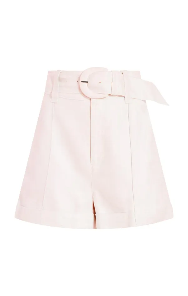 Women Shorts Cinq Sept Linen Aldi Short Icy Pink